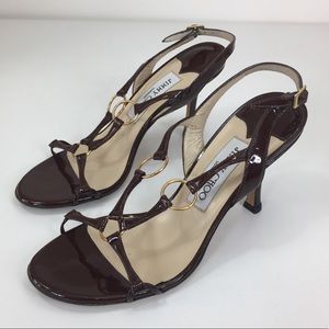 Jimmy Choo London Patent Leather Helium Strappy 36